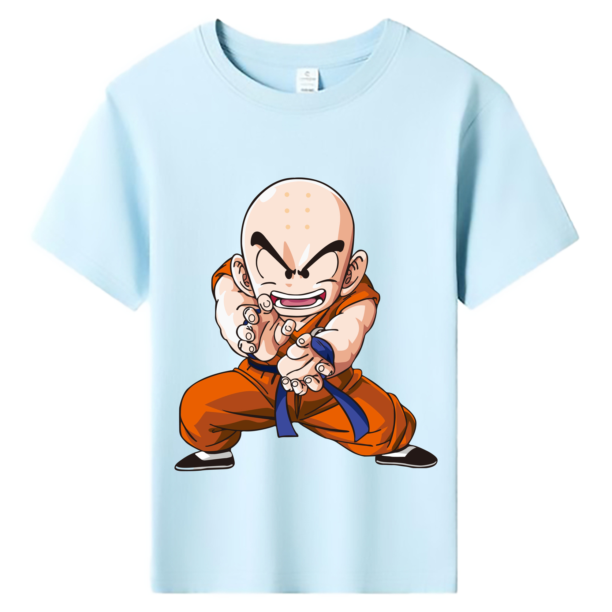 （画像用） ドラゴンボール クリリン DRAGON BALL krillin 綿100％キッズTシャツ（フロントプリント）